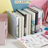  [GIAO HÀNG 7-25 NGÀY] Kệ giấy Giá Sách Đơn Giản Kẹp Sách Đơn Giản bằng kim loại Màu Macaron Kệ Kẹp sách 3 Ngăn - Giá đỡ sách PK1854 