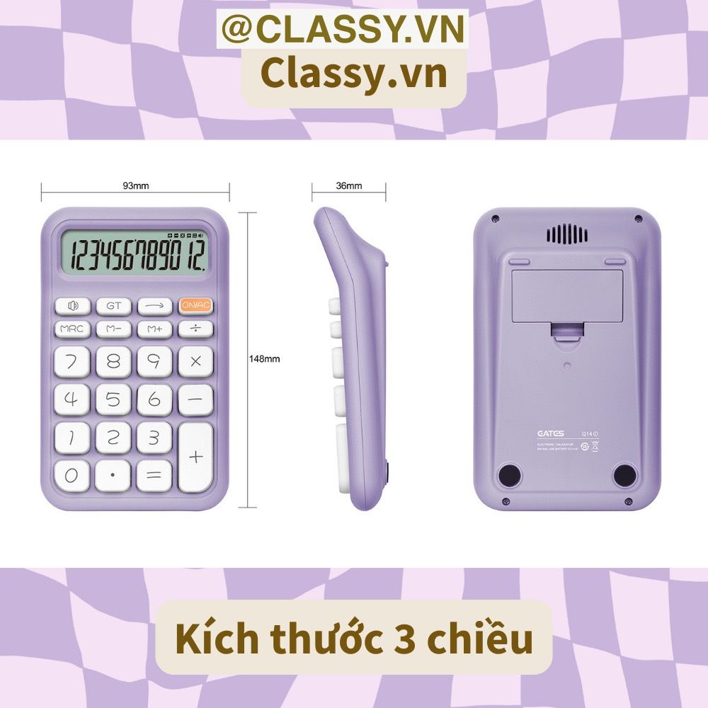  [GIAO HÀNG 7-25 NGÀY] Classy Máy tính văn phòng kế toán tài chính Màn Hình 12 Chữ Số Đa Năng Chất Lượng Cao PK1859 