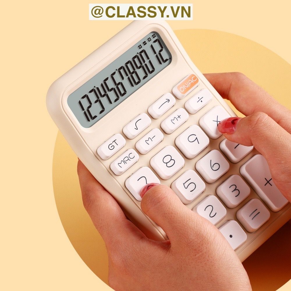  [GIAO HÀNG 7-25 NGÀY] Classy Máy tính văn phòng kế toán tài chính Màn Hình 12 Chữ Số Đa Năng Chất Lượng Cao PK1859 