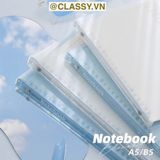  [GIAO HÀNG 7-25 NGÀY] Classy Sổ đục lỗ kích thước B5 60 trang bìa Acrylic trong suốt, có thể tháo rời bìa và thêm trang cho sinh viên, văn phòng PK1861 