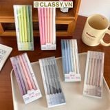  [GIAO HÀNG 7-25 NGÀY]  20 HỘP - Mỗi hộp 6 bút gel nắp đậy 0,5mm nhiều tông màu Pastel thanh lịch nữ tính dài 16.5 CM Classy  PK1862 