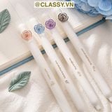  [GIAO HÀNG 7-25 NGÀY] Combo 40 bút gel bấm khô nhanh cổ điển hoa hồng roses 0,5mm nhiều tông màu Pastel thanh lịch nữ tính dài PK1863 