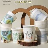  [GIAO HÀNG 7-25 NGÀY]  Combo 1000 Cốc Giấy Kraft 250ML PK1868 - Lựa Chọn Thân Thiện Môi Trường Cho Văn Phòng và Sinh Viên 