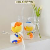  Khăn tắm nhỏ 30 X 60 CM Xếp Thành gắn hoa tulip kèm ruy băng  Q1771 