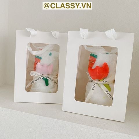  Khăn tắm nhỏ 30 X 60 CM Xếp Thành gắn hoa tulip kèm ruy băng  Q1771 