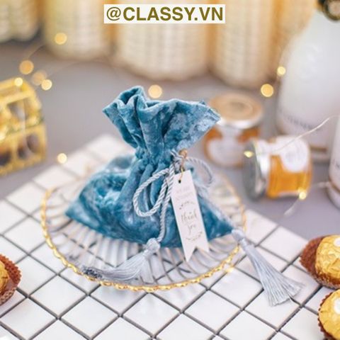  Túi nhung dây rút xinh xắn dùng đựng quà tặng màu sắc hoàng gia sang trọng T285 