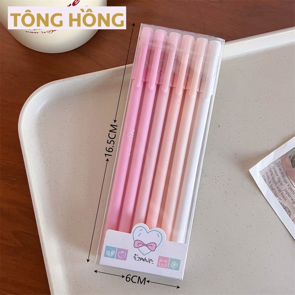  [GIAO HÀNG 7-25 NGÀY]  20 HỘP - Mỗi hộp 6 bút gel nắp đậy 0,5mm nhiều tông màu Pastel thanh lịch nữ tính dài 16.5 CM Classy  PK1862 