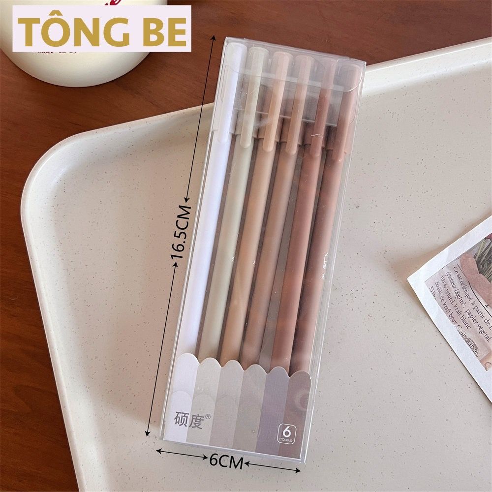  [GIAO HÀNG 7-25 NGÀY]  20 HỘP - Mỗi hộp 6 bút gel nắp đậy 0,5mm nhiều tông màu Pastel thanh lịch nữ tính dài 16.5 CM Classy  PK1862 
