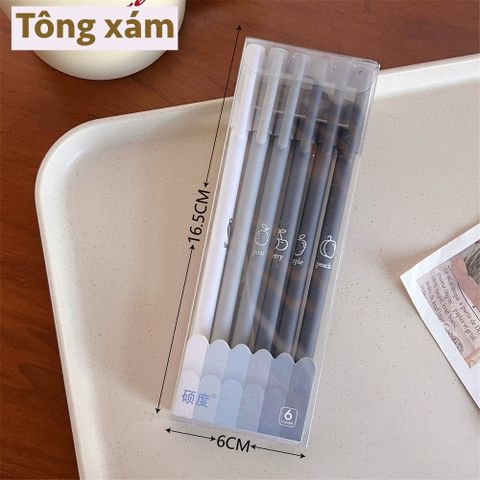  [GIAO HÀNG 7-25 NGÀY]  20 HỘP - Mỗi hộp 6 bút gel nắp đậy 0,5mm nhiều tông màu Pastel thanh lịch nữ tính dài 16.5 CM Classy  PK1862 