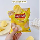  PK936 Kẹp giữ mép túi đồ ăn, túi ăn dở họa tiết minh họa BimBIm snack khoai tây LAYS, tinh nghịch hài hước hot tiktok 