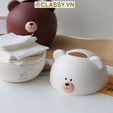  Classy Hộp nhựa đựng khăn giấy rút, họa tiết con vật đáng yêu PK1492 