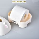  Classy Hộp nhựa đựng khăn giấy rút, họa tiết con vật đáng yêu PK1492 
