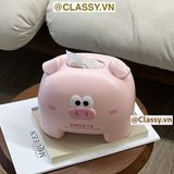  Classy Hộp nhựa đựng khăn giấy rút, họa tiết con vật đáng yêu PK1492 