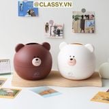  Classy Hộp nhựa đựng khăn giấy rút, họa tiết con vật đáng yêu PK1492 
