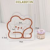  Classy Hộp đựng bút, đựng cọ trong suốt họa tiết ngẫu nhiên độc đáo PK1493 
