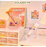  Classy Hộp đựng bút, đựng cọ trong suốt họa tiết ngẫu nhiên độc đáo PK1493 