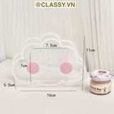  Classy Hộp đựng bút, đựng cọ trong suốt họa tiết ngẫu nhiên độc đáo PK1493 