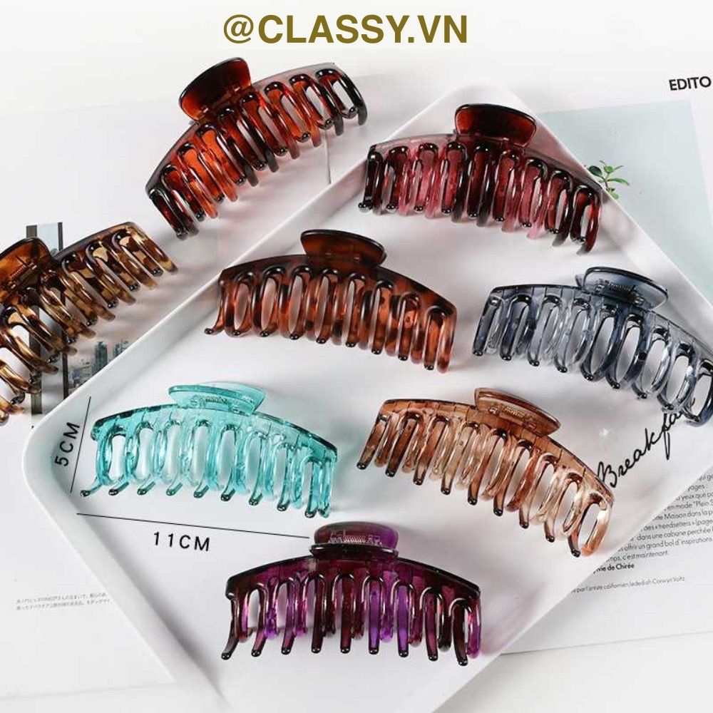  Classy Kẹp càng cua, kẹp tóc cỡ lớn, màu cẩm thạch PK1612 