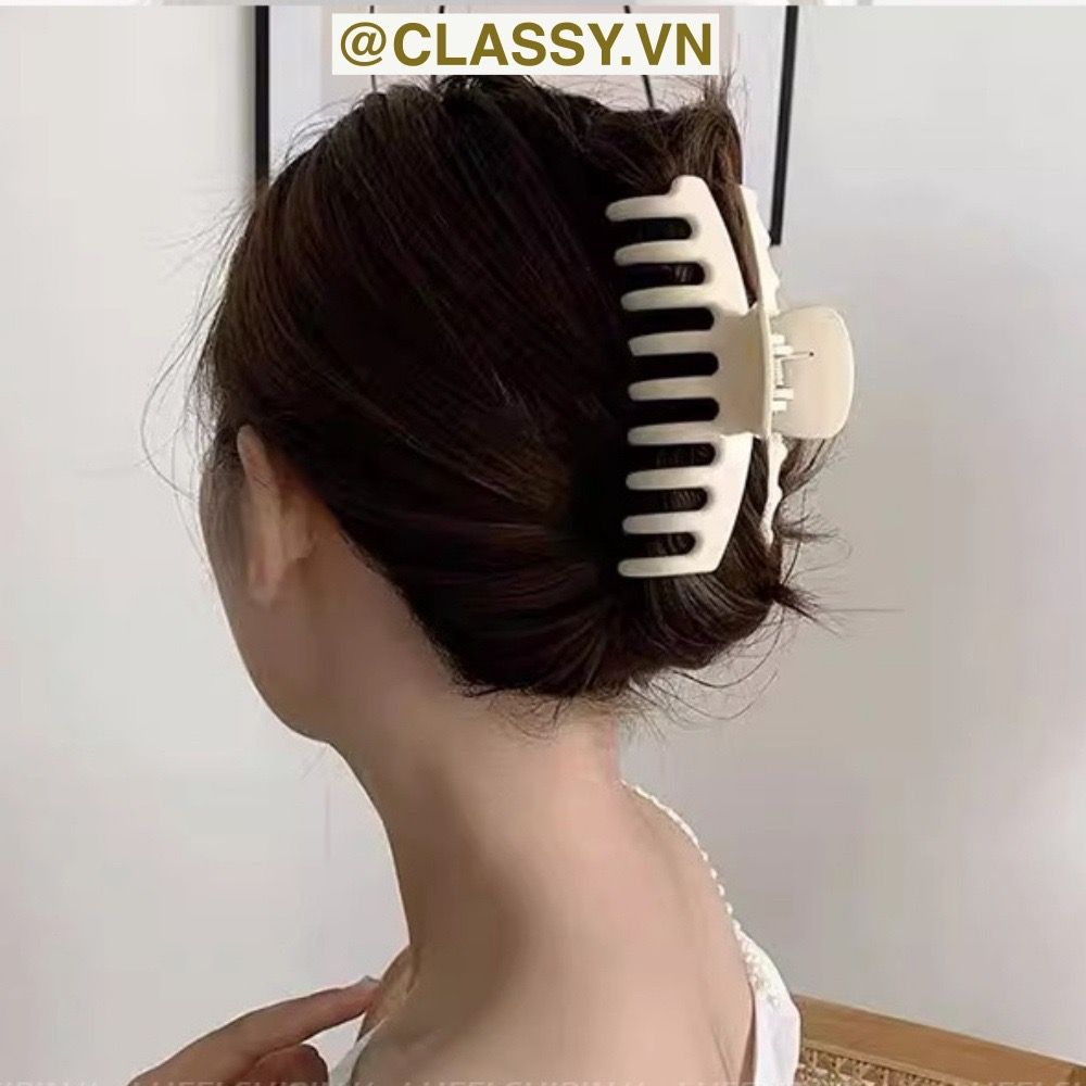  Classy Kẹp càng cua, kẹp tóc cỡ lớn, màu cẩm thạch PK1612 