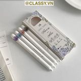  [GIAO HÀNG 7-25 NGÀY] Combo 40 bút gel bấm khô nhanh cổ điển hoa hồng roses 0,5mm nhiều tông màu Pastel thanh lịch nữ tính dài PK1863 