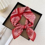  Khăn lụa vuông đi kèm túi cói 50X55cm turban bandana thời trang hàn quốc nhiều kiểu đẹp; phong cách vintage P420 
