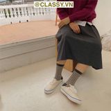  Classy Tất cổ cao, vớ cổ cao sọc nhỏ nhiều màu cho bạn lựa chọn G1348 