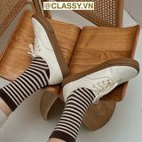  Classy Tất cổ cao, vớ cổ cao sọc nhỏ nhiều màu cho bạn lựa chọn G1348 