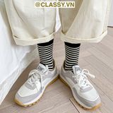  Classy Tất cổ cao, vớ cổ cao sọc nhỏ nhiều màu cho bạn lựa chọn G1348 
