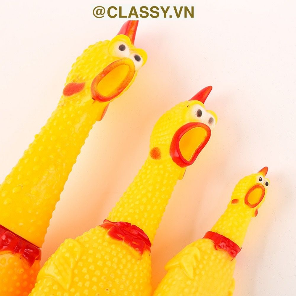  [GIAO HÀNG 7-25 NGÀY] Classy Đồ chơi thú vị bóp bóp gà la hét bằng nhựa dẻo hình chú gà, phát ra tiếng kêu giúp giải tỏa căng thẳng PK607 