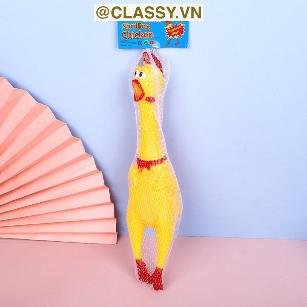  [GIAO HÀNG 7-25 NGÀY] Classy Đồ chơi thú vị bóp bóp gà la hét bằng nhựa dẻo hình chú gà, phát ra tiếng kêu giúp giải tỏa căng thẳng PK607 