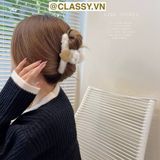  Kẹp tóc nữ càng cua bằng lông đính hạt nhân tạo họa tiết họat hình kiểu dáng hàn quốc hot trend PK781 