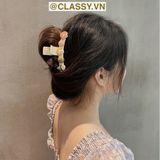  PK912 Kẹp tóc mỏ vịt cột tóc kẹp gắp họa tiết sơn dầu hoạt hình cute nghịch ngợm 