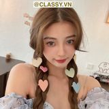  Kẹp tóc mái hình trái tim to bản dễ thương dành cho nữ, thích hợp làm quà tặng, dùng đi học đi chơi PK1101 