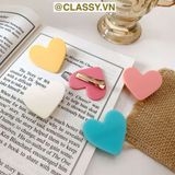  Kẹp tóc mái hình trái tim to bản dễ thương dành cho nữ, thích hợp làm quà tặng, dùng đi học đi chơi PK1101 