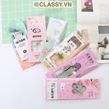  Bộ thước kẻ 4 món, đo độ, eke, đồ dùng học tập tiện lợi phiên bản hoạt hình đáng yêu PK1315 
