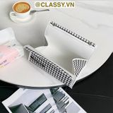  [GIAO HÀNG 7-25 NGÀY] Classy Hộp đựng khăn giấy màu trắng đen, họa tiết sang trọng PK1383 