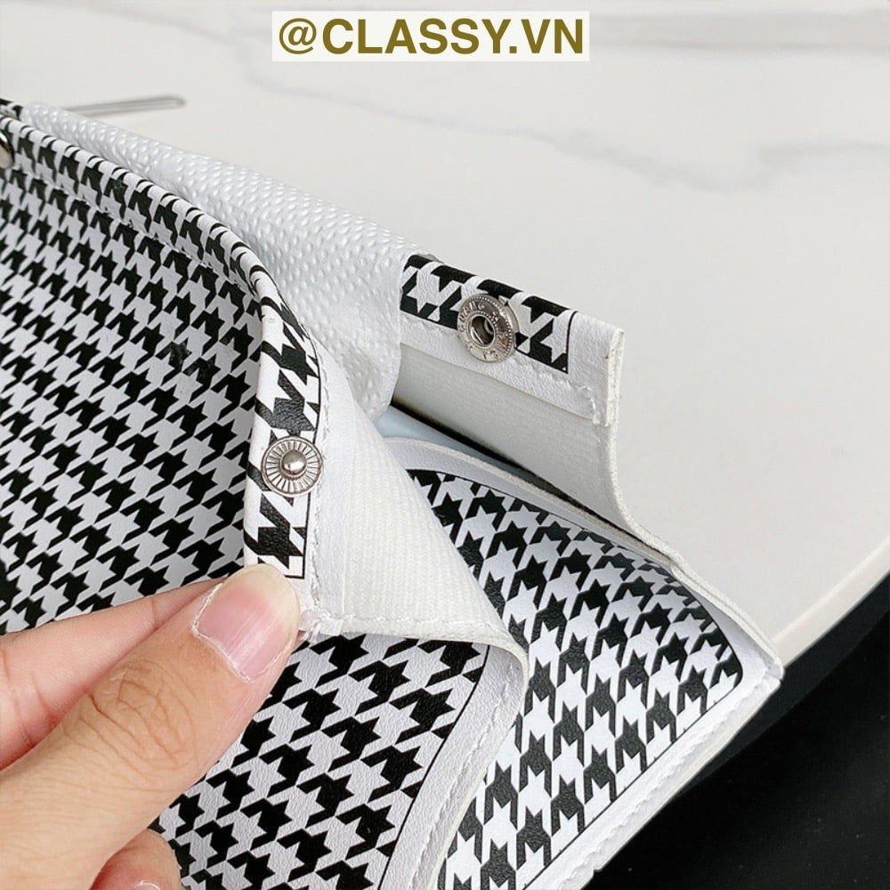 [GIAO HÀNG 7-25 NGÀY] Classy Hộp đựng khăn giấy màu trắng đen, họa tiết sang trọng PK1383 