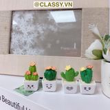  Chậu cây xương rồng mini bằng nhựa, trang trí bàn làm việc, bàn học, decor phòng PK1489 