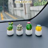  Chậu cây xương rồng mini bằng nhựa, trang trí bàn làm việc, bàn học, decor phòng PK1489 