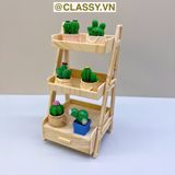  Chậu cây xương rồng mini bằng nhựa, trang trí bàn làm việc, bàn học, decor phòng PK1489 