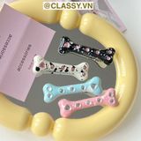  Kẹp tóc dạng clip mỏ vịt, họa tiết minh họa  cục xương đốm tinh nghịch hài hước hot tiktok, có thể dùng làm kẹp giày PK1674 