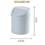  [GIAO HÀNG 7-25 NGÀY] (THÙNG TRƠN) Thùng rác mini, hộp đựng nhỏ hình chiếc xô để bàn học bàn làm việc có nắp đậy tiện lợi PK1732 