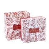  Hộp quà cứng Màu đỏ Kích thước 20x20x8cm  Phong cách châu Âu màu nóng dùng làm quà tặng cưới, Lễ hội, sinh nhật  Q1889 