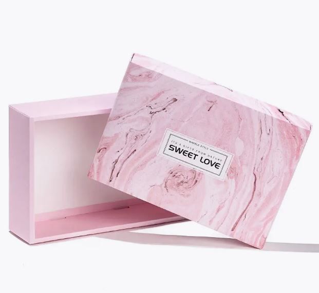  XÉ LẺ Túi giấy hoặc Hộp quà Làm quà tặng 30,5x22x8,5cm hoạ tiết cẩm thạch in chữ SWEET LOVE Q757 