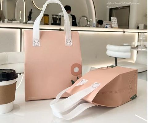  Túi Tote chất liệu vải không dệt đựng trà sữa, thực phẩm, có lớp nhôm cách nhiệt bên trong bền dai, thân thiện môi trường T1893 