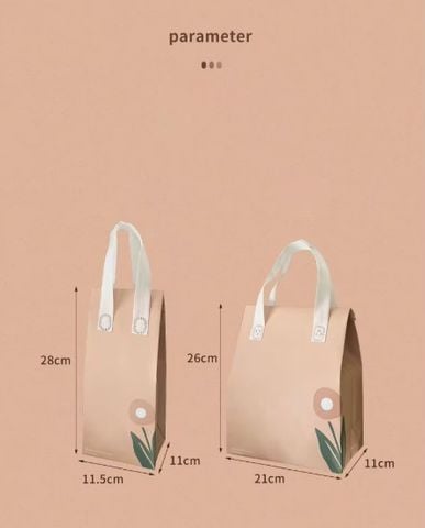  Túi Tote chất liệu vải không dệt đựng trà sữa, thực phẩm, có lớp nhôm cách nhiệt bên trong bền dai, thân thiện môi trường T1893 