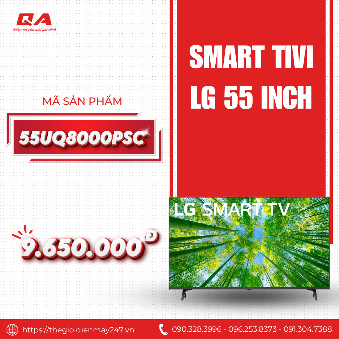 Smart Tivi LG 4K 55 inch 55UQ8000PSC
