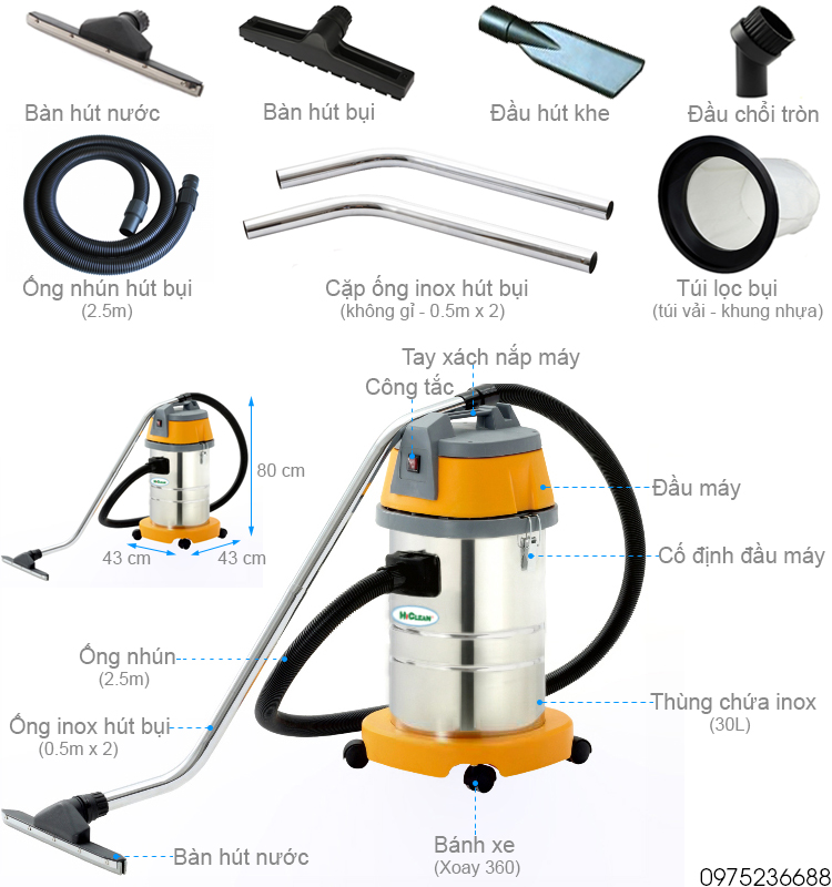 Máy hút bụi HiClean HC 70