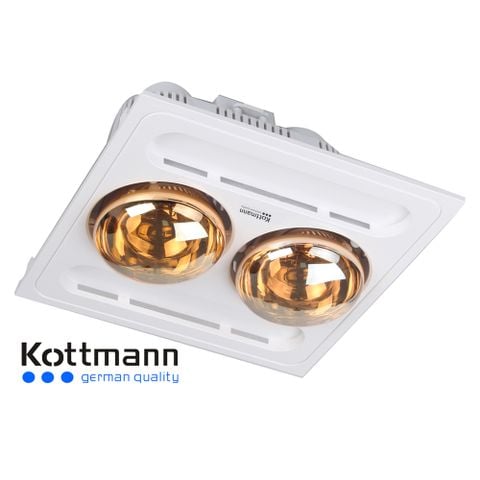 Đèn sưởi Kottmann 2 bóng lắp âm trần bật công tắc K9-S