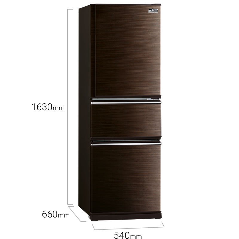 Tủ lạnh Mitsubishi 3 Cửa Ngăn Đá Dưới MR-CX35EM BRW (CX35EM)